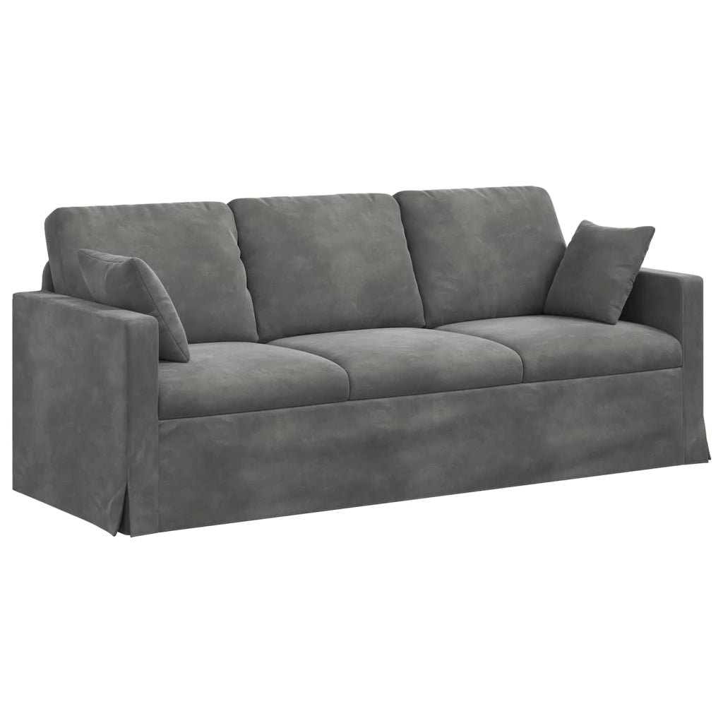Divano Grigio scuro 198 x 78 x 80 cm Velluto 42024432