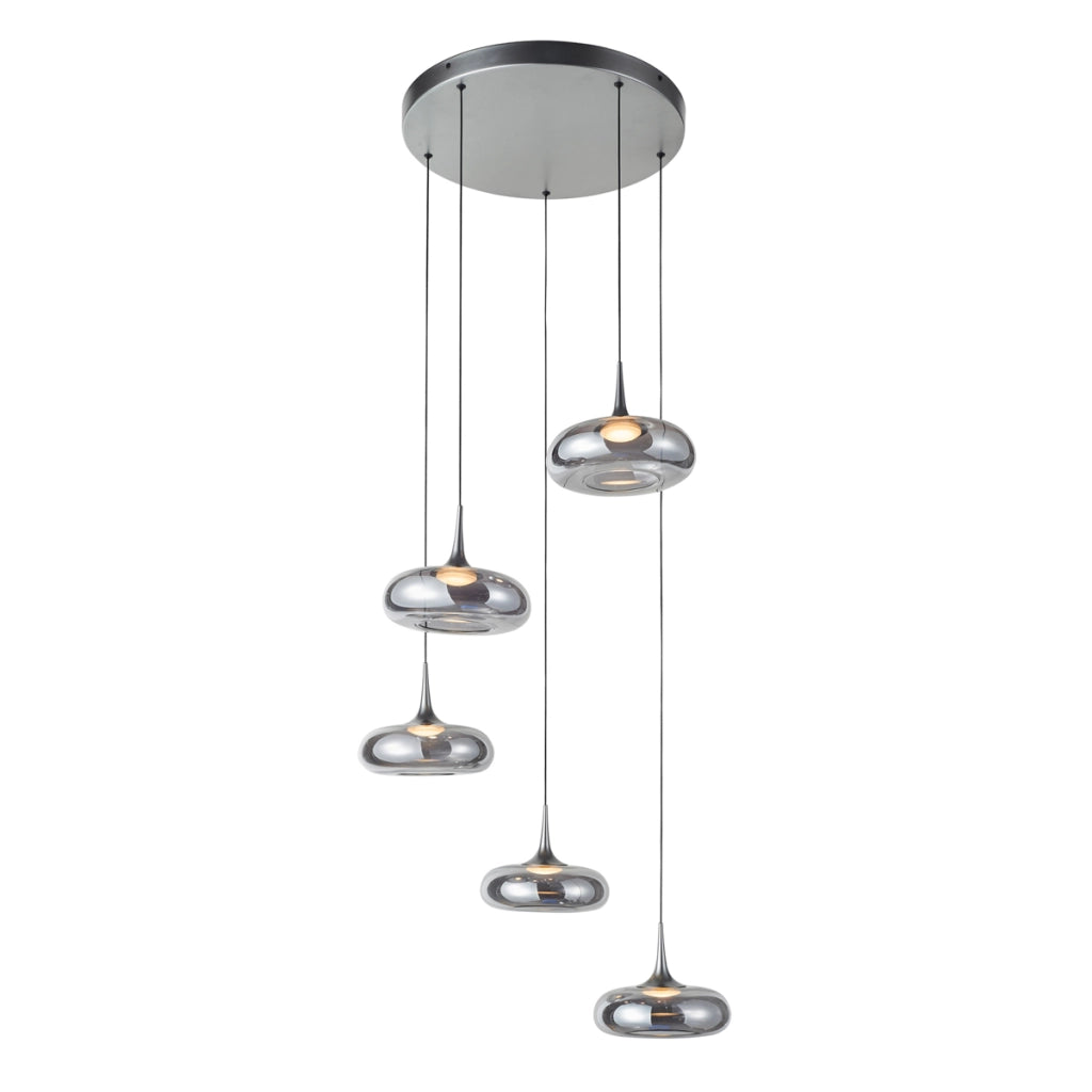 Lampada a sospensione Tenele cromata LED 35W Italux