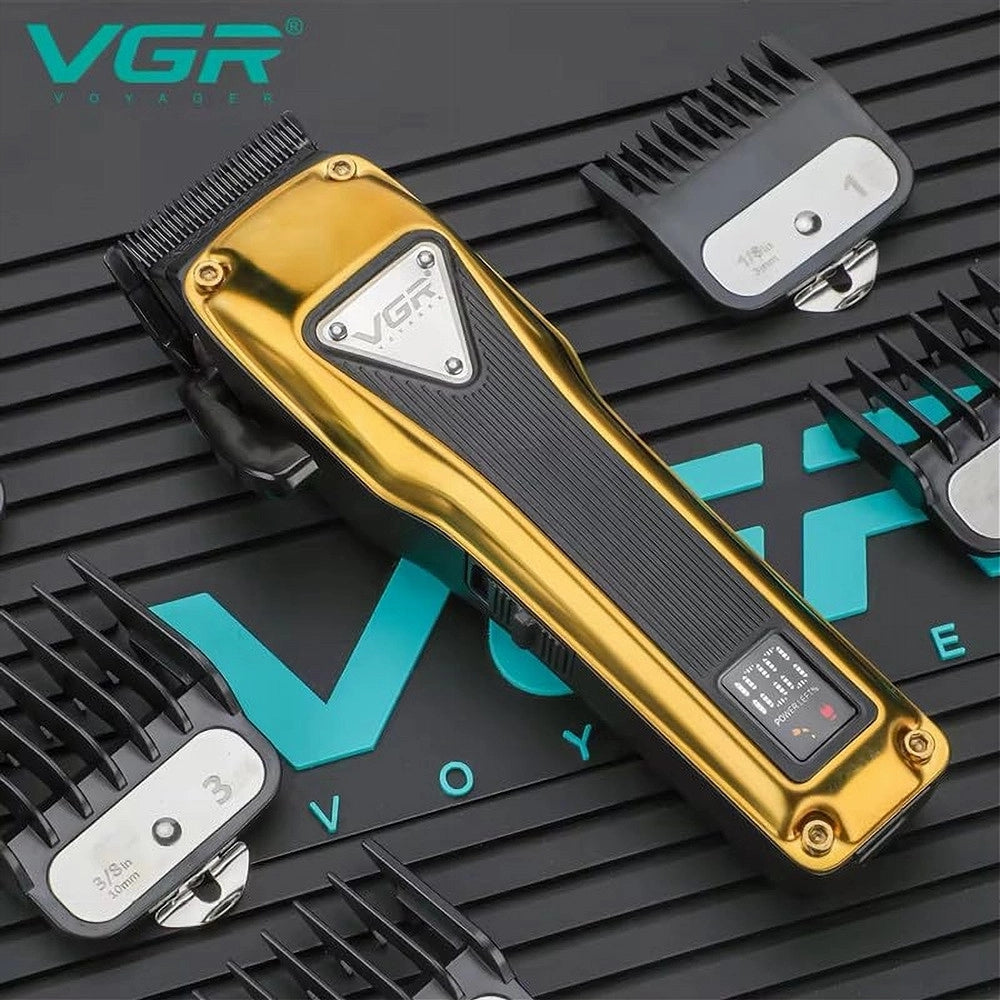 Tagliacapelli Professionale In Metallo A Batteria Display Digitale Usb Vgr V137