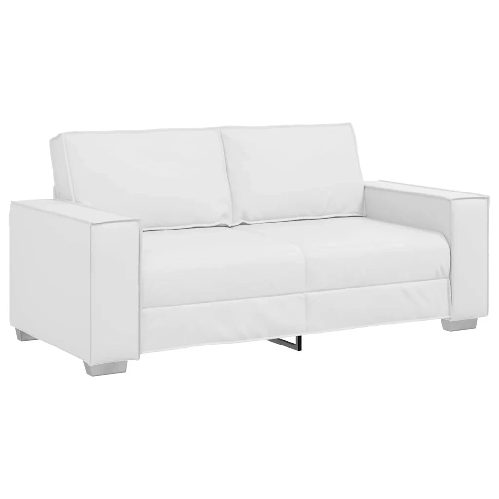 Divano a due posti Bianco 180 cm Pelle Sintetica 4105057