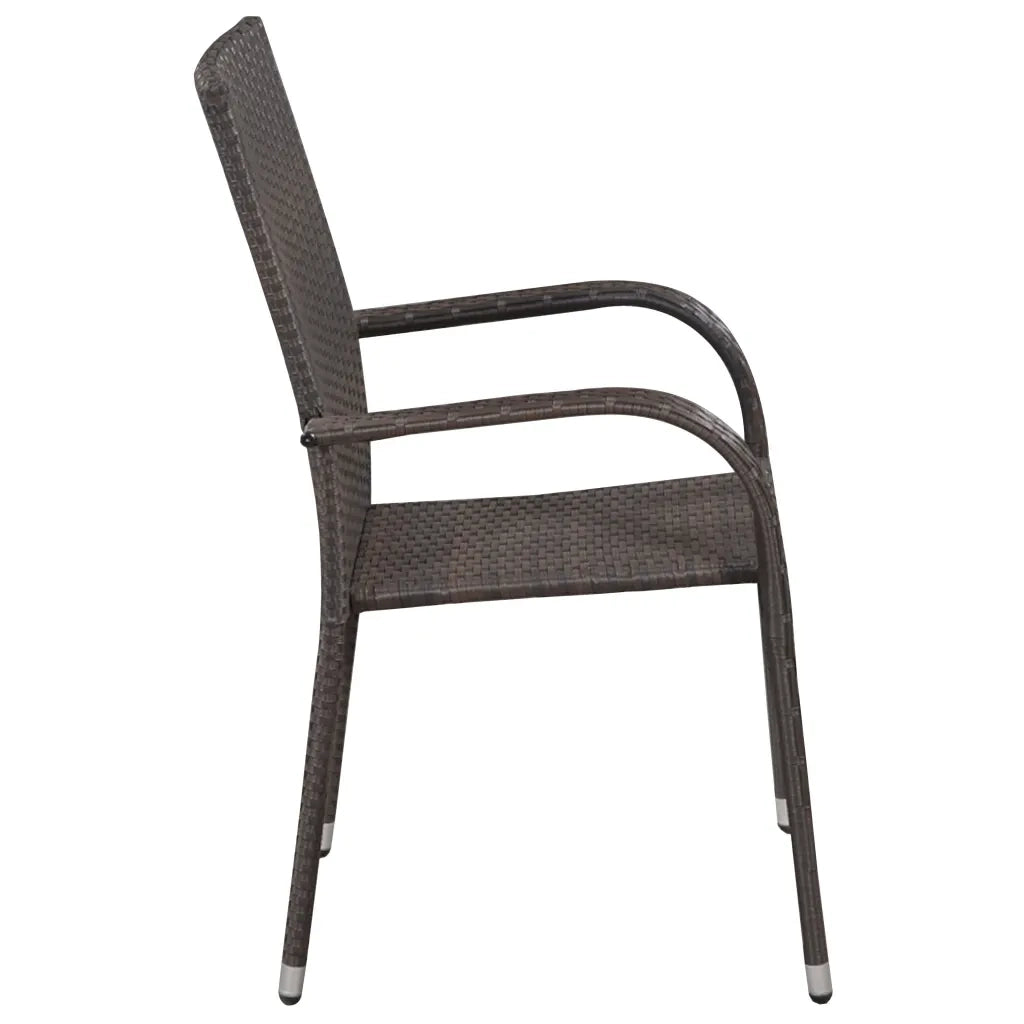 Set da Pranzo da Giardino 5 pz Marrone e Nero 3099403
