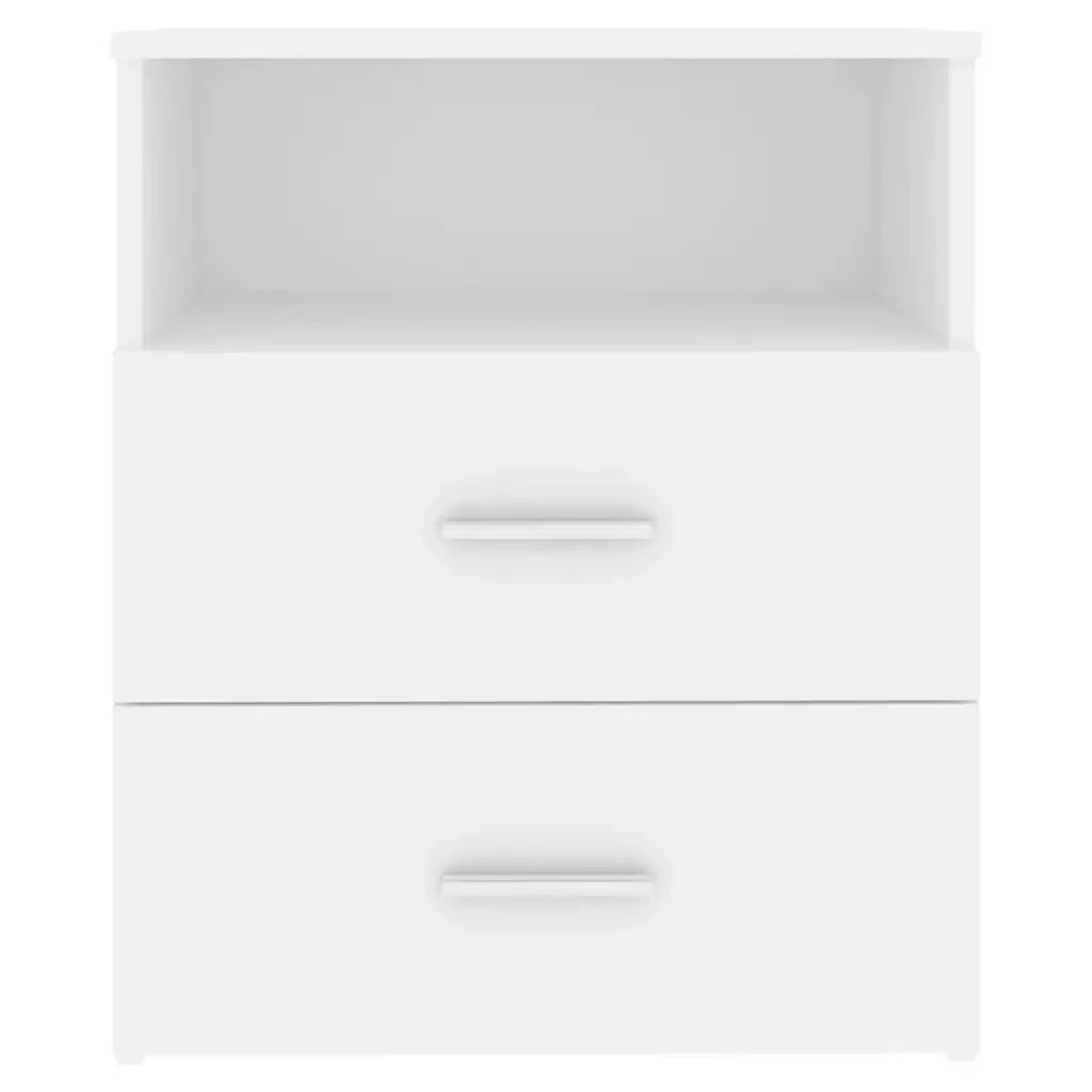 Set di 2 Comodini | Armadio da Notte | Mobiletto da notte Bianchi 50x32x60 cm
