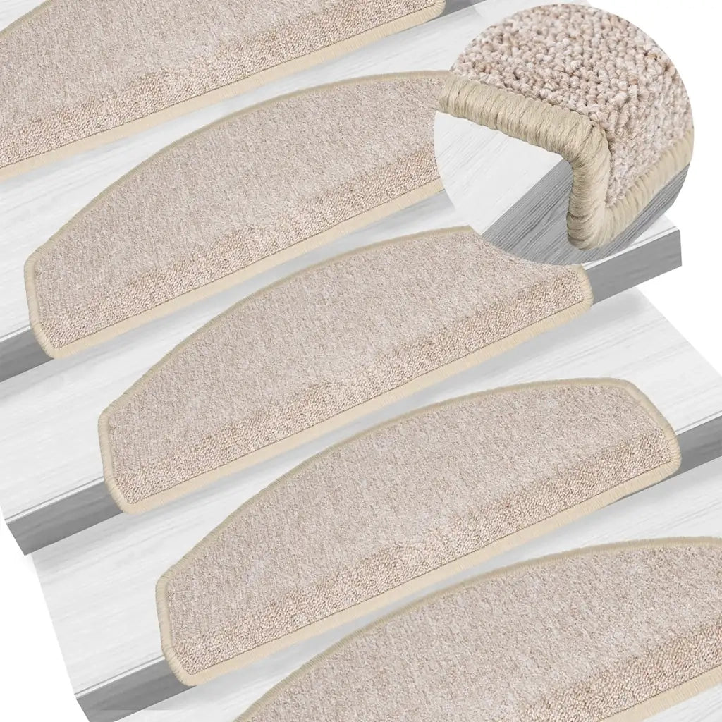 Tappetini per scale 30 pz 65x24x4 cm tortora semicircolari grandi 3365755