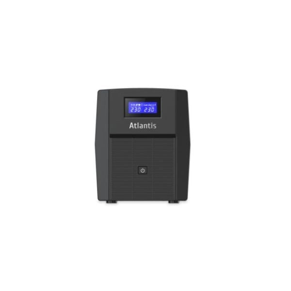 Ups atlantis a03-hp1503 1200va (720w) sinewave line interactive 2x12v-7ah display lcd e led stato ups usb-hid 3xiec 2xschuko