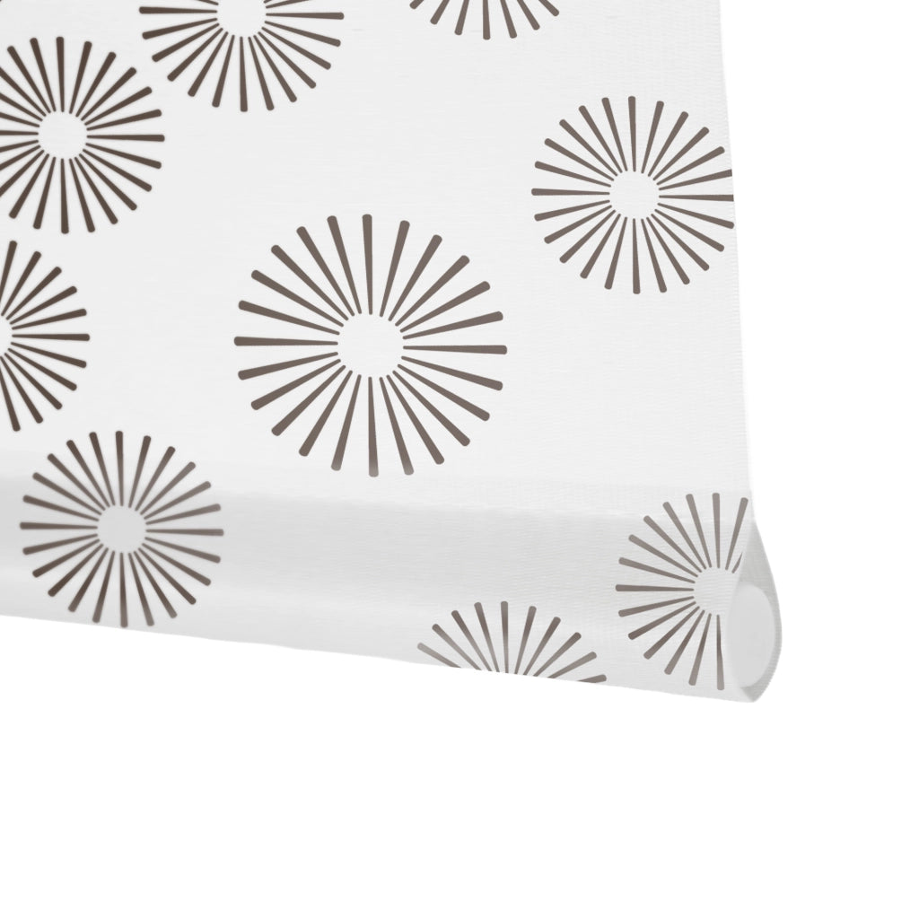 VIEWTEX Tenda a rullo Pasodoble Printed Bianco e Marrone 150 X 250cm - Made in Europe - 5 anni di Garanzia