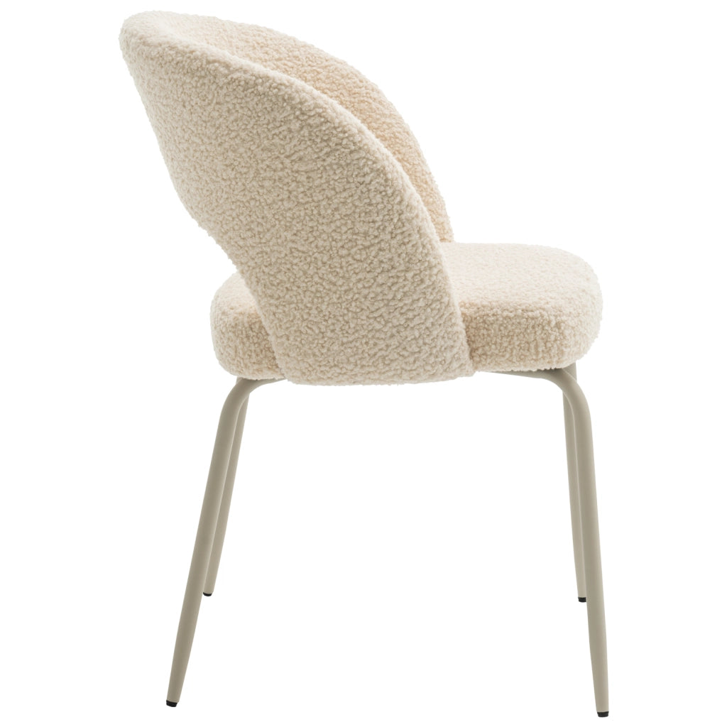 Set di 2 sedie FLAVIA beige in tessuto a balze
