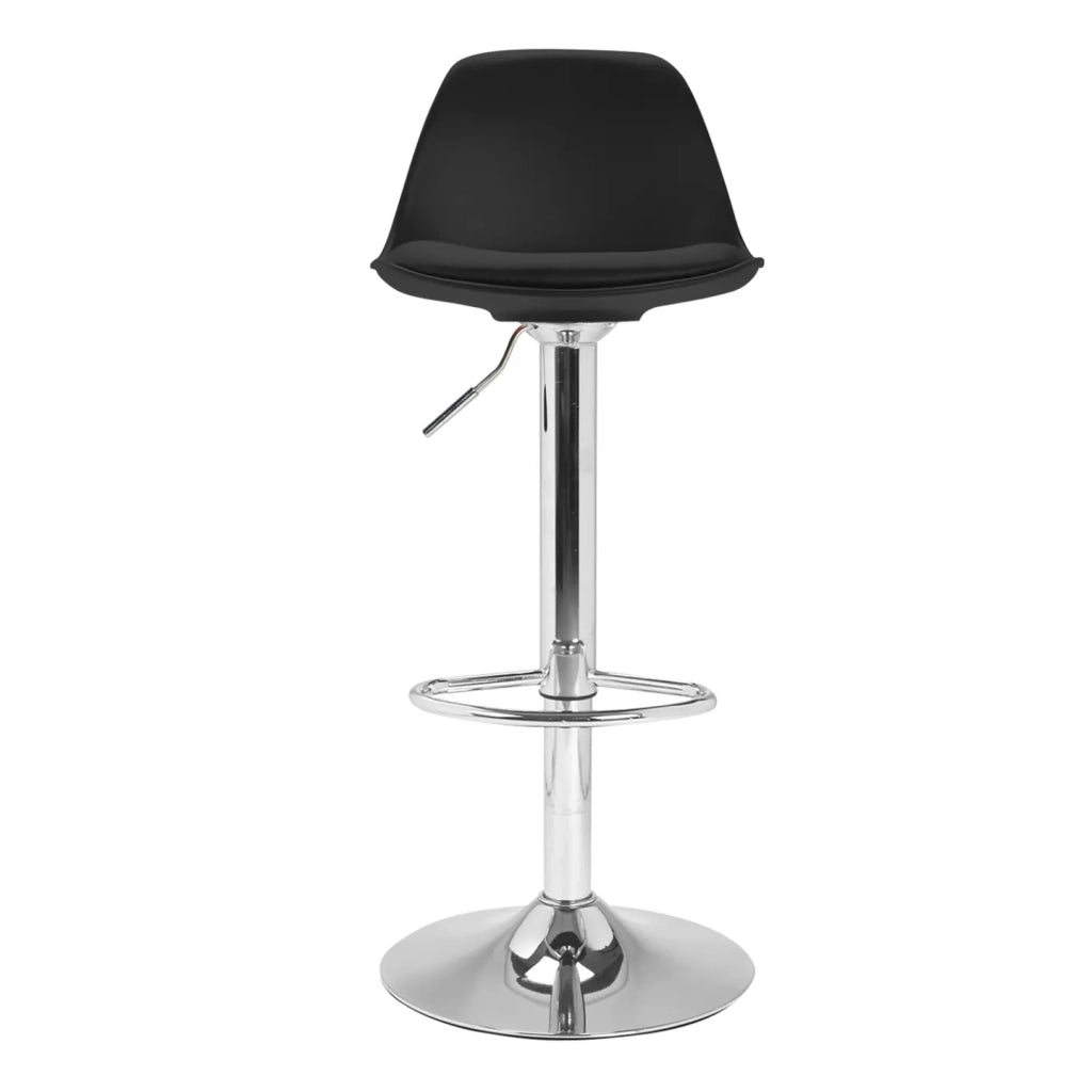 IDMarket - Set di 2 sgabelli da bar design neri KARL
