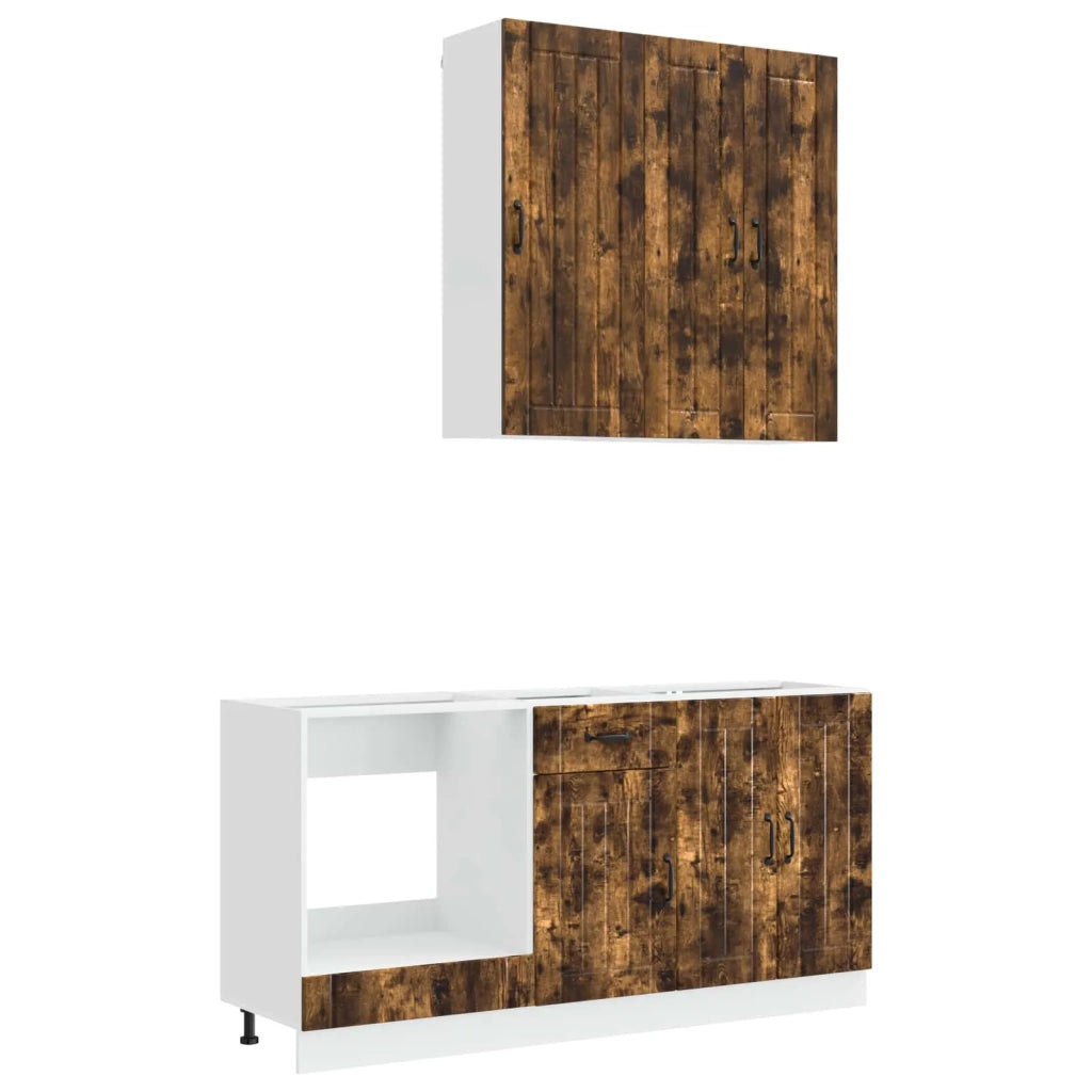 Unità Cucina LUCCA 5 pcs Rovere Fumo Legno ingegnerizzato 3438270