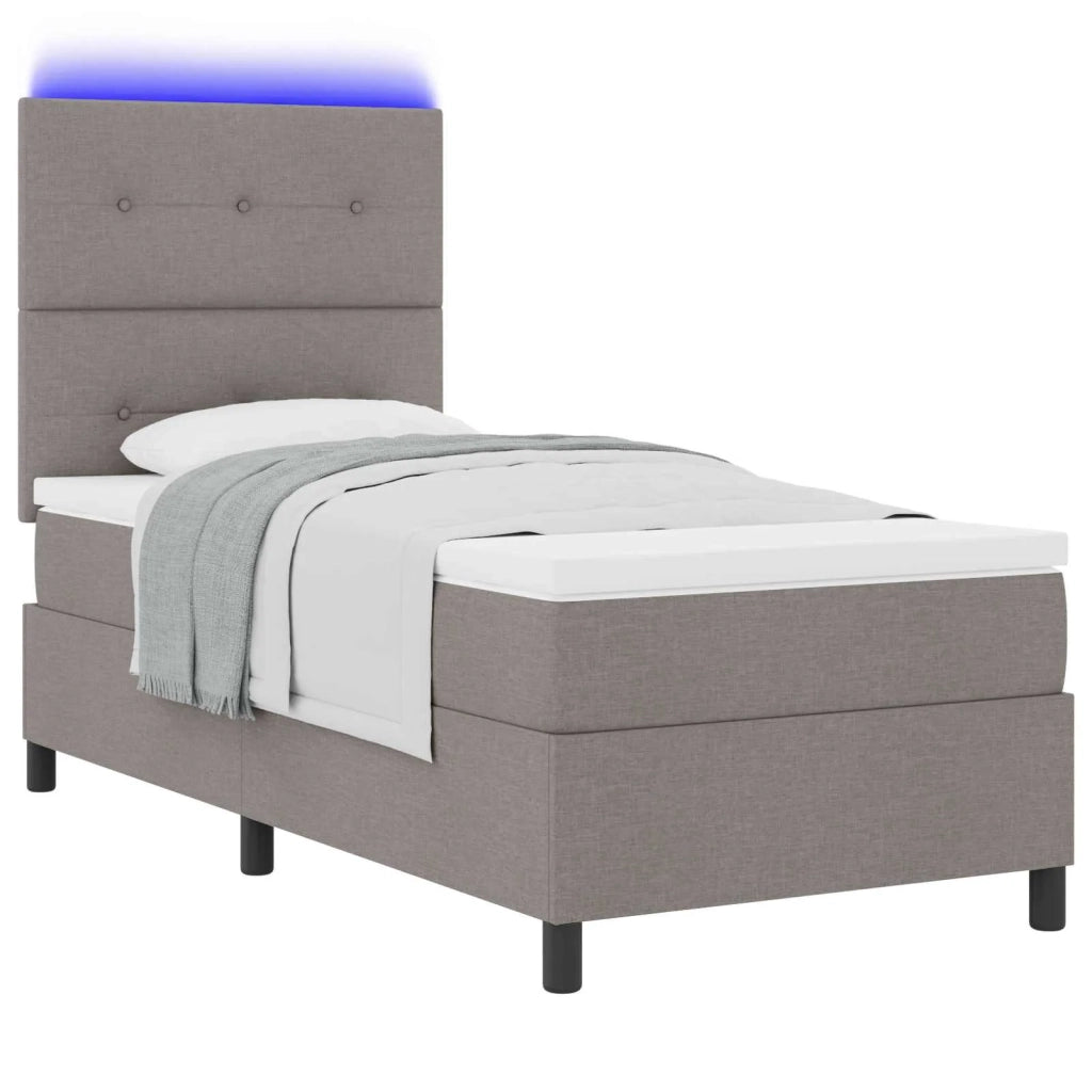Letto a molle con materasso con led Talpa 90 x 190 cm Tessuto 3342834