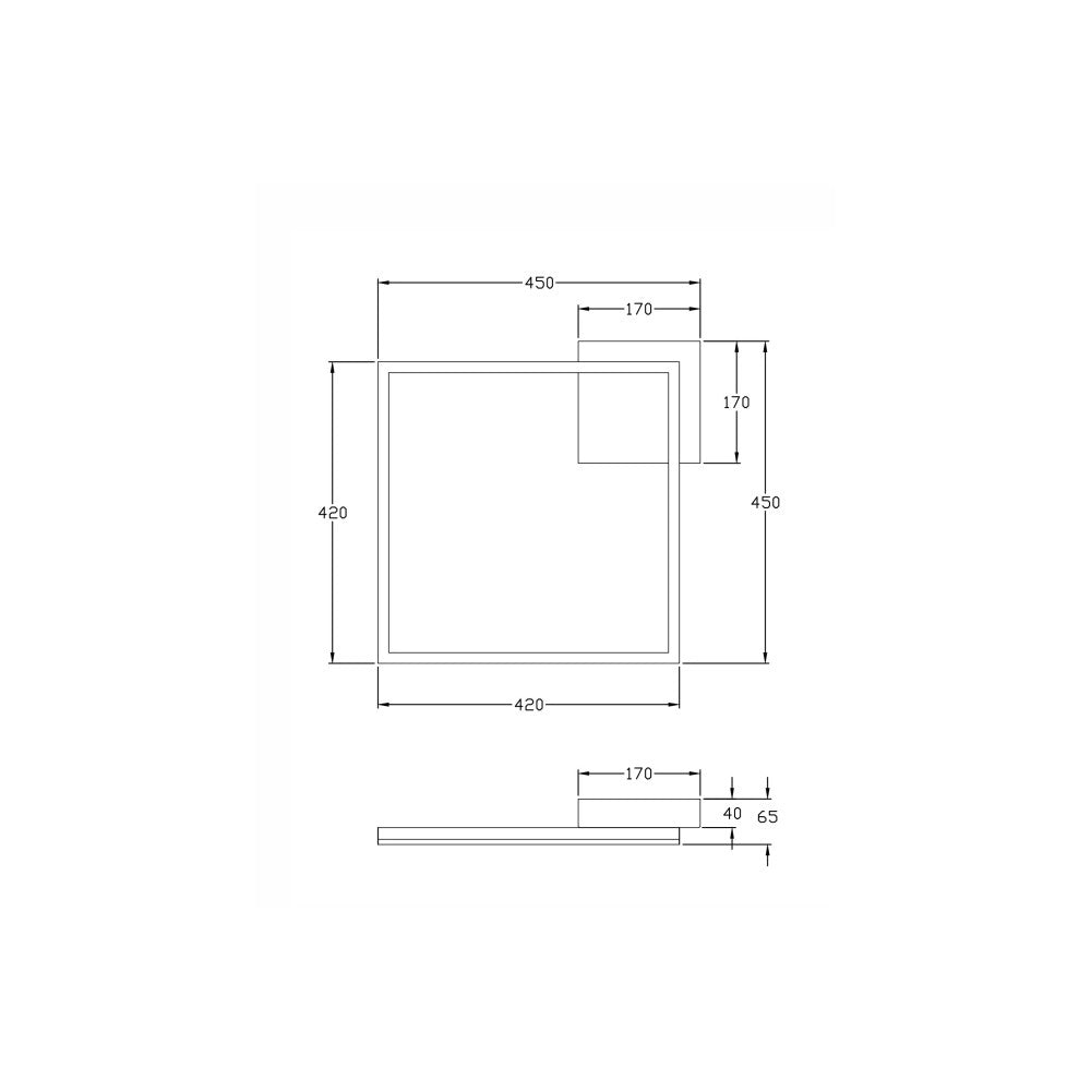 Plafoniera BARD a led moderna 39W nero 3394-61-101 Fabas Luce