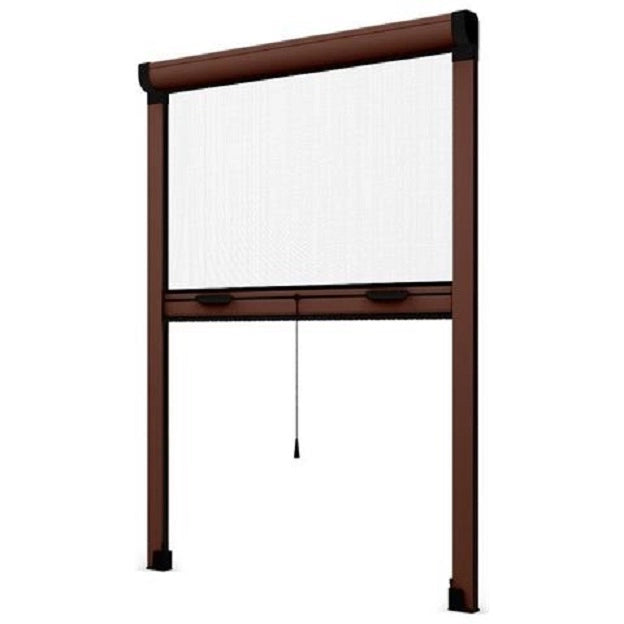 Zanzariera a Rullo Riducibile 140 x 160 Marrone 8017