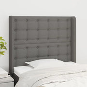 Testiera ad Orecchio-Testata con Orecchie GrigioScuro 103x16x118/128cm inTessuto 710366