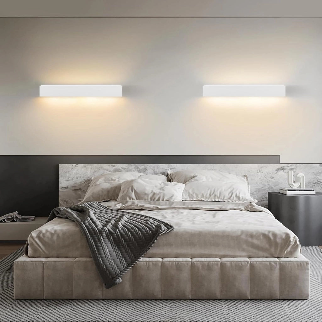 ZMH Applique G9 Lampada in gesso bianco per camera da letto corridoio scale