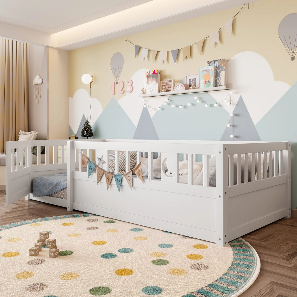 Letto Singolo per Bambini con Sponde ¨C MINIMAL ¨C Bianco, 90x190