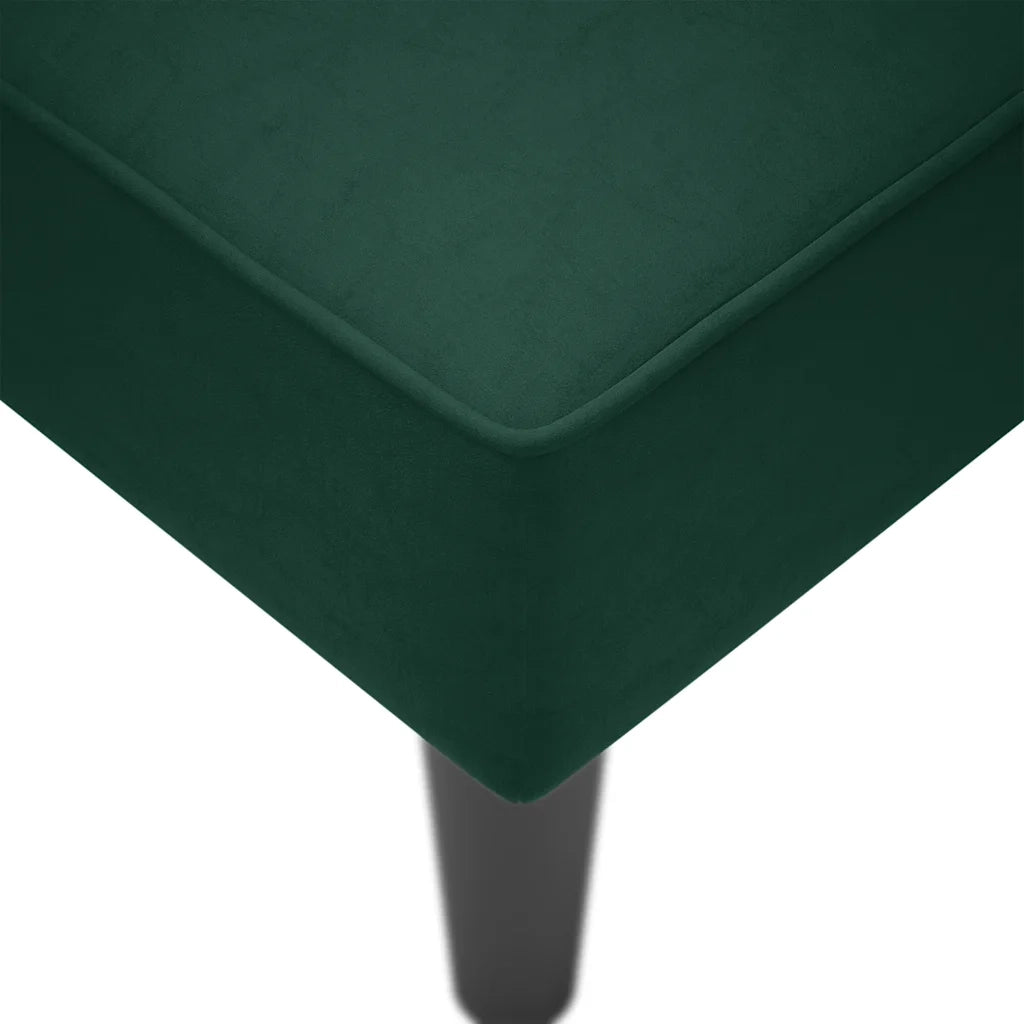 Sdraio con Bracciolo Destro in Velluto Verde Scuro 4009794