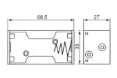 Portapile per 1 batteria torcia (d)