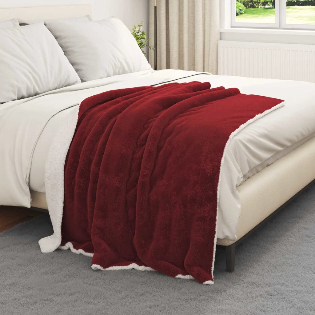 Coperta Rosso Bordeaux 130 x 150 cm Panno 42017001