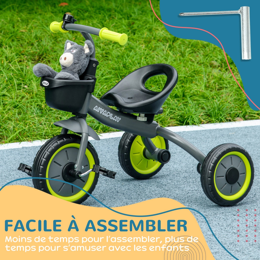 Triciclo per bambini con campanello e cestino ¨C Minimal ¨C nero