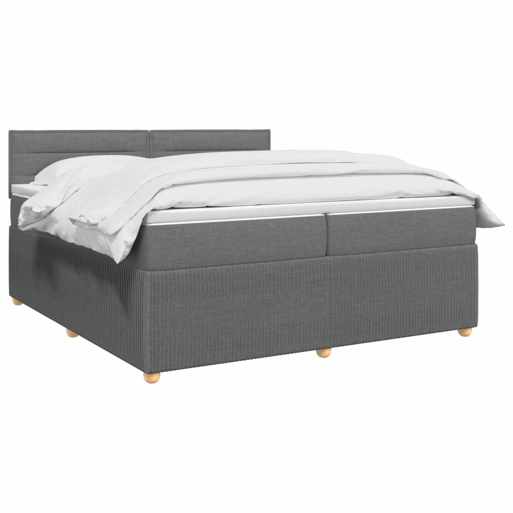 Letto box spring con materasso Grigio Scuro 200 x 200 cm 3453003