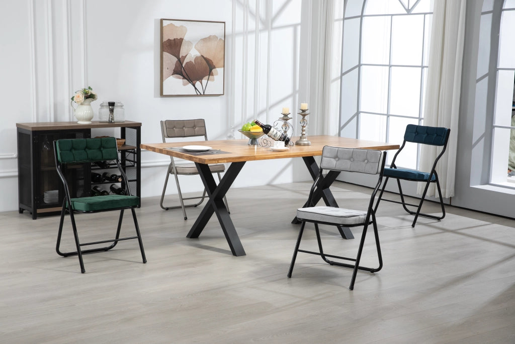 Sedie Pieghevoli con Cuscino Set 2 Pezzi ¨C MINIMAL ¨C Verde