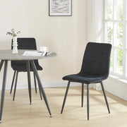 Set Lexnitz di 2 Sedie da Sala Pranzo Effetto Velluto Nero [en.casa]