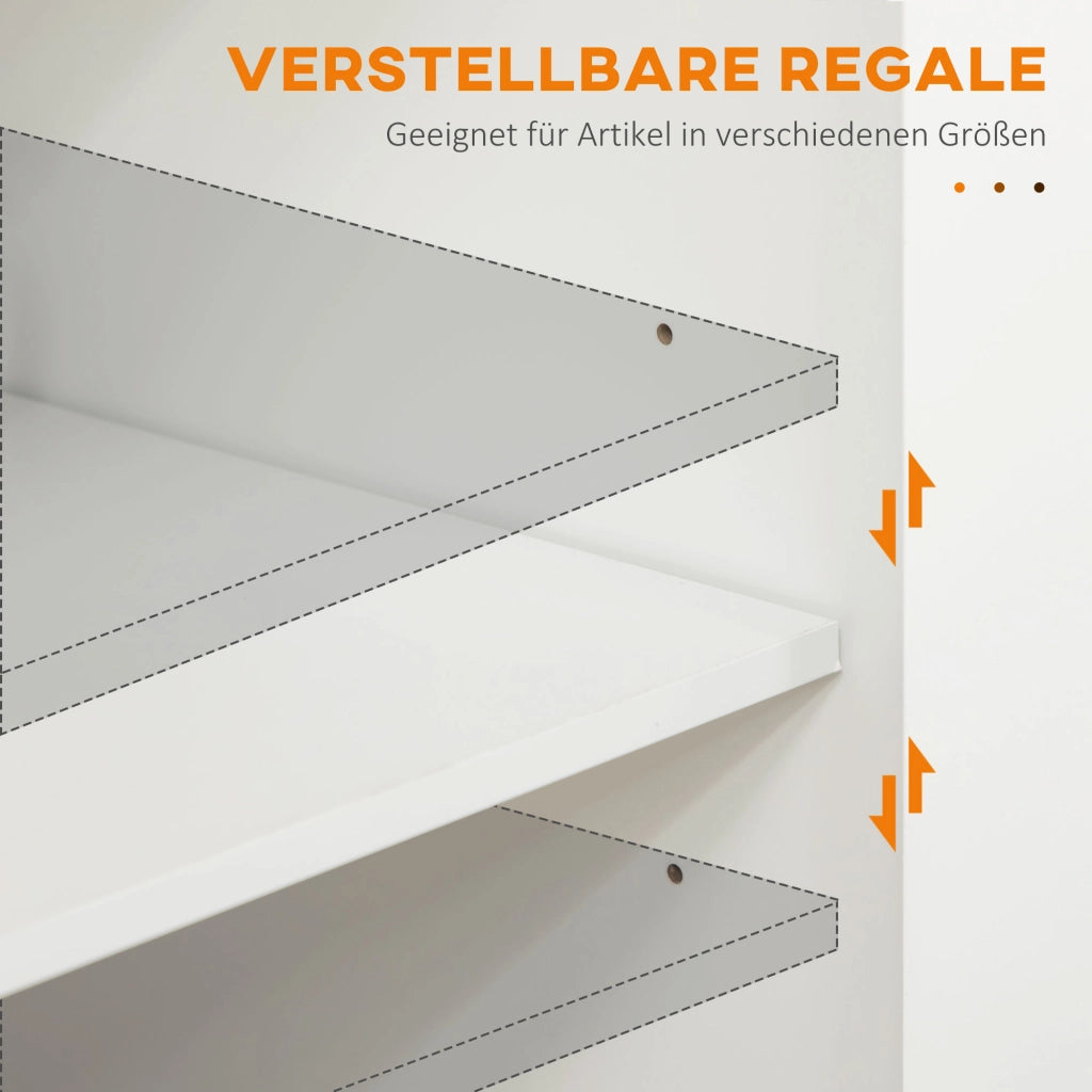 Carrello da cucina con ripiani ¨C Minimal ¨C Bianco 109x40x89