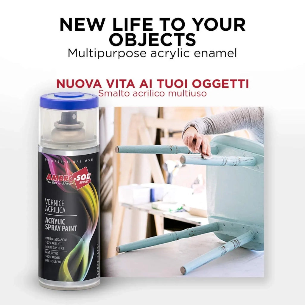 BOMBOLETTA SPRAY ACRILICO UNIVERSALE 400 ML Traparente opaco - 6 pezzi- AMBROSOL