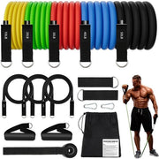 Set di Weerstandsbanden per Allenamento con Resistenza - Weerstandsbanden con Maniglie - Banda di Allenamento Elastica - Adatto per Riabilitazione - Materiale Duraturo