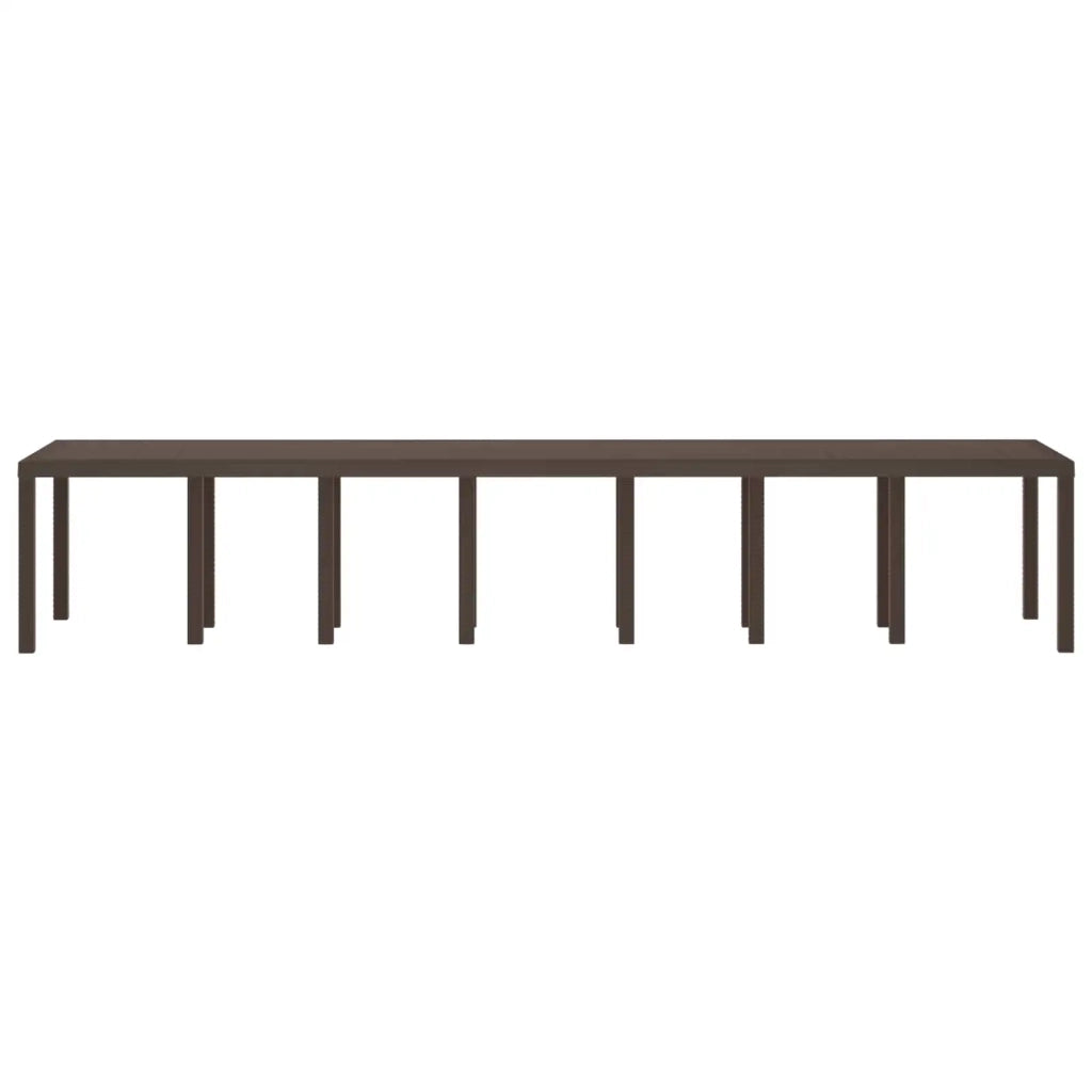 Tavolo da Giardino Marrone 400 x 100 x 73 cm polyrattan