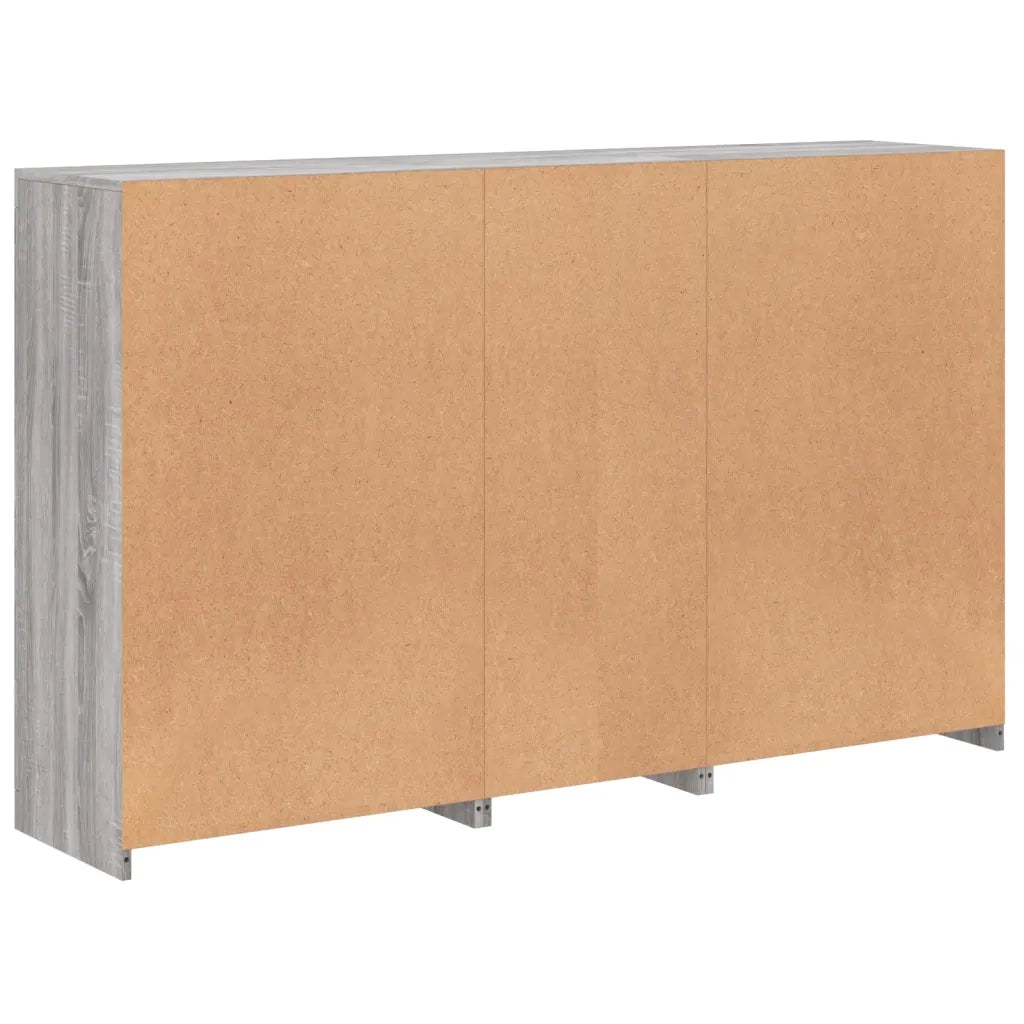 Credenza con Luci LED Grigio Sonoma 162x37x100 cm 3209175