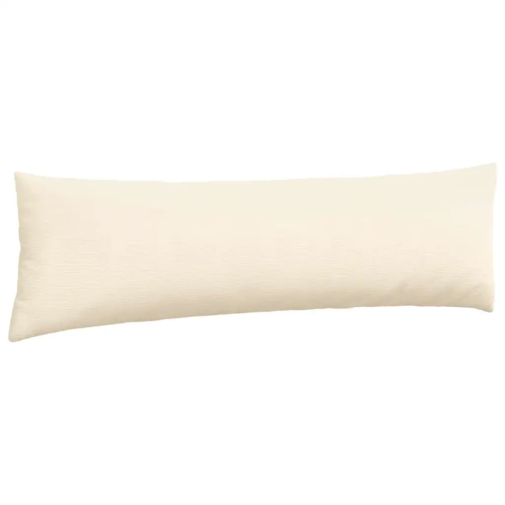 Cuscini da Divano 2 pz-Set di 2 Cuscini per Sofa Crema 145 x 40 cm Tessuto in Cords 934144