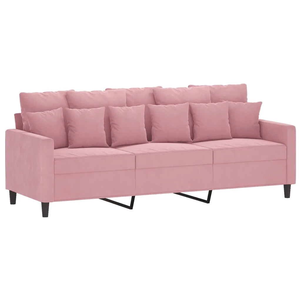 Set di Divani 2 pz con Cuscini rosa in Velluto 3201723
