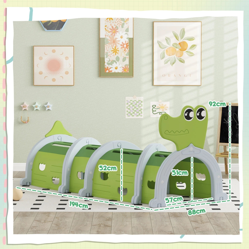 Tunnel da gioco per bambini ¨C zephmum ¨C Verde 194x88x92 cm