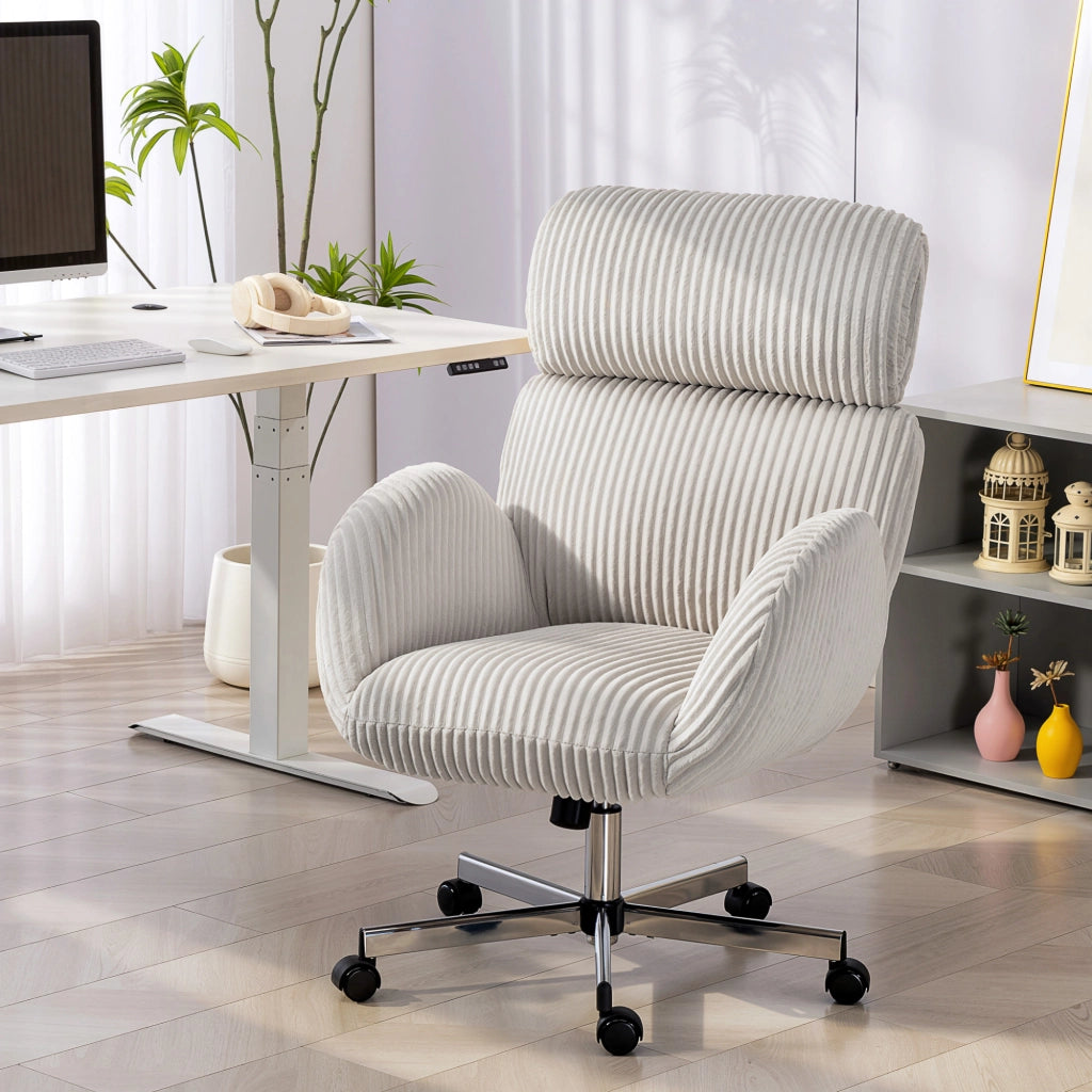 Sedia da ufficio ergonomica in velluto ¨C Minimal ¨C Grigio