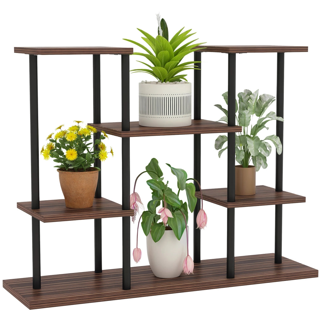 Porta vasi 4 livelli ¨C Minimal ¨C legno, acciaio