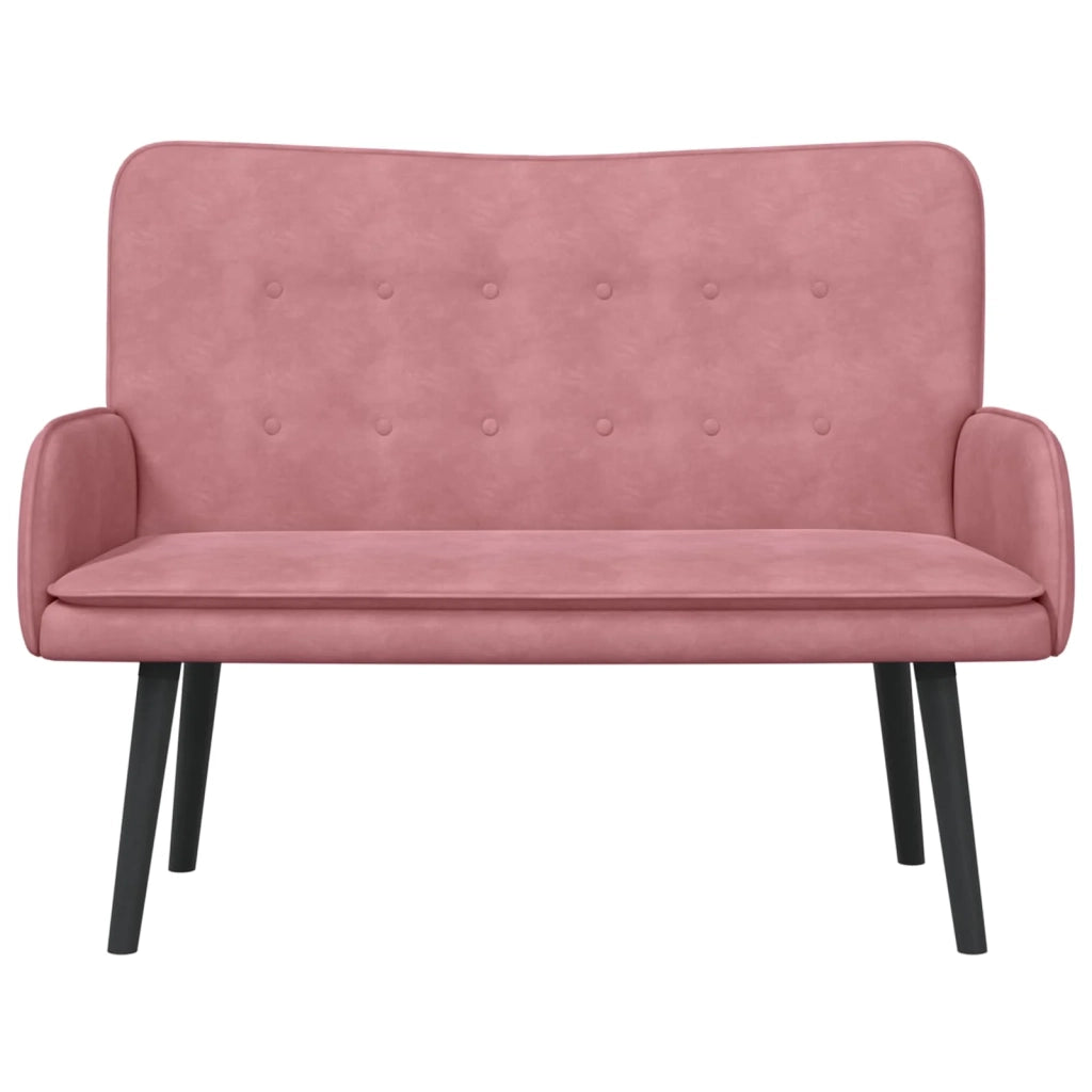 Sofa a Due Posti Rosa 115 x 61 x 87 cm Velluto 42028916