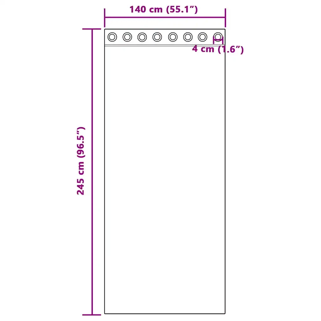 Tende in Voile con Occhielli 2 pz Rosa 140x245 cm 4102098