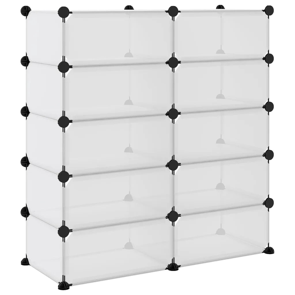 Scarpiera Trasparente-Scaffale per scarpe 84x32x88,5 cm in PP