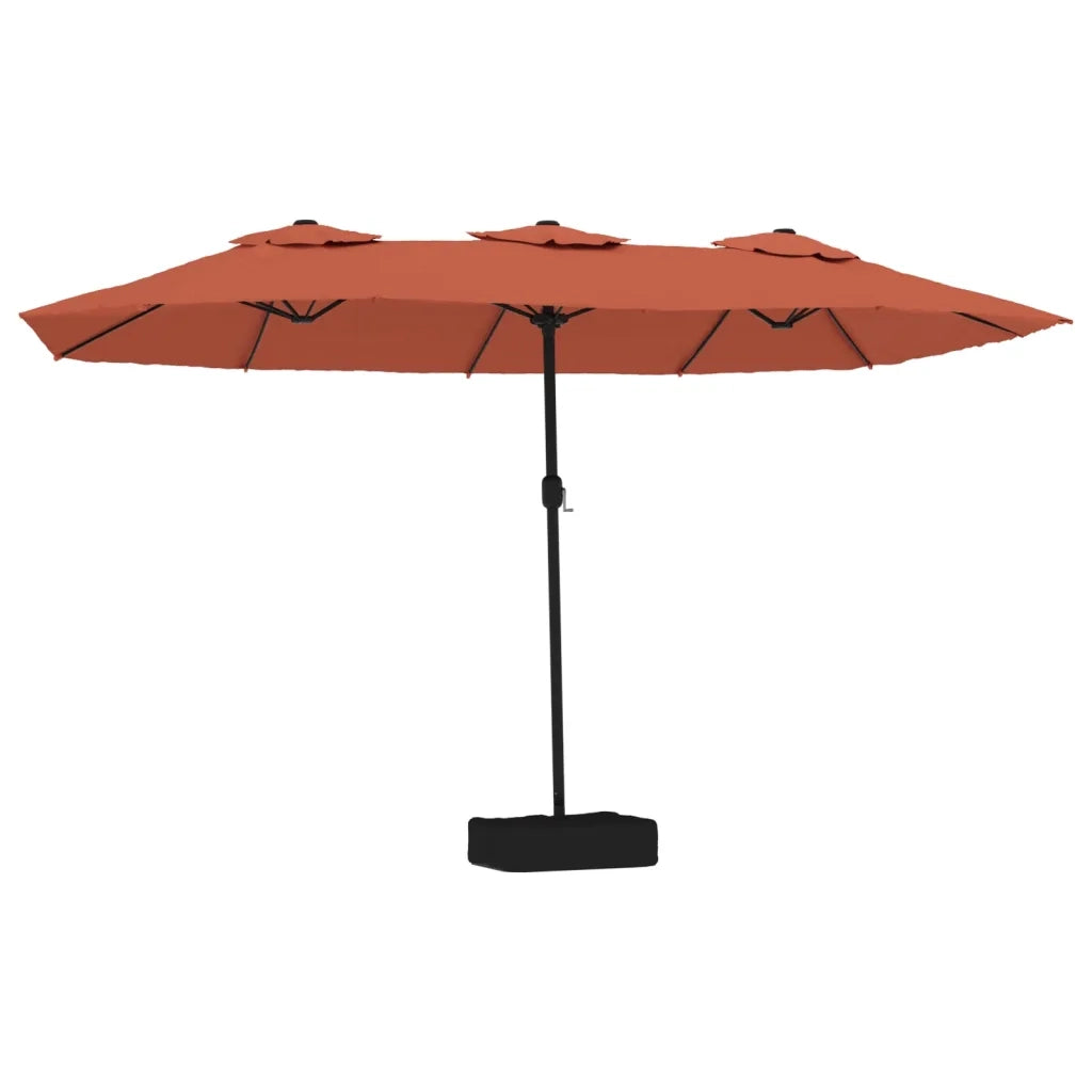 Ombrello | Parasolne a Doppia Testa con LED Terracotta 449x265 cm