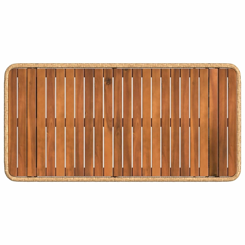 Set da Pranzo per Giardino con cuscino 4 pcs Naturale e Bianco 42026763
