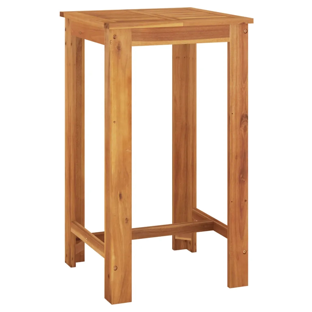 Set Bar da Giardino 3 pz Marrone in Legno Acacia e Polyrattan