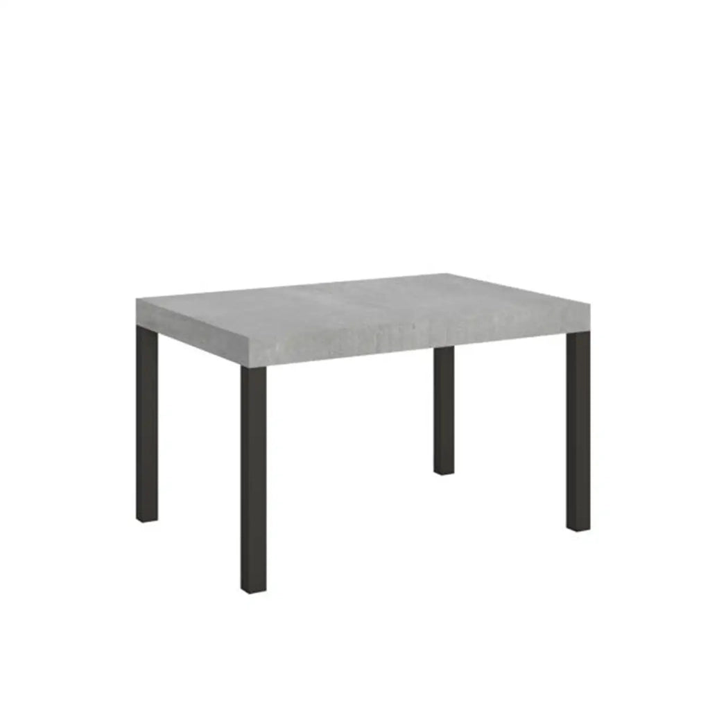 Tavolo allungabile 120/380x90 cm Everyday Premium colore cemento gambe antracite