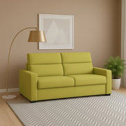 Letino, Divano Fisso 2 Posti Sfoderabile Made in Italy, 200x95x100h cm Verde