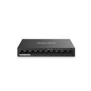 Switch mercusys ms110p 10p 10/100 lan con 8p poe+ compatibile con 802.3af/at pds, 65 w poe power