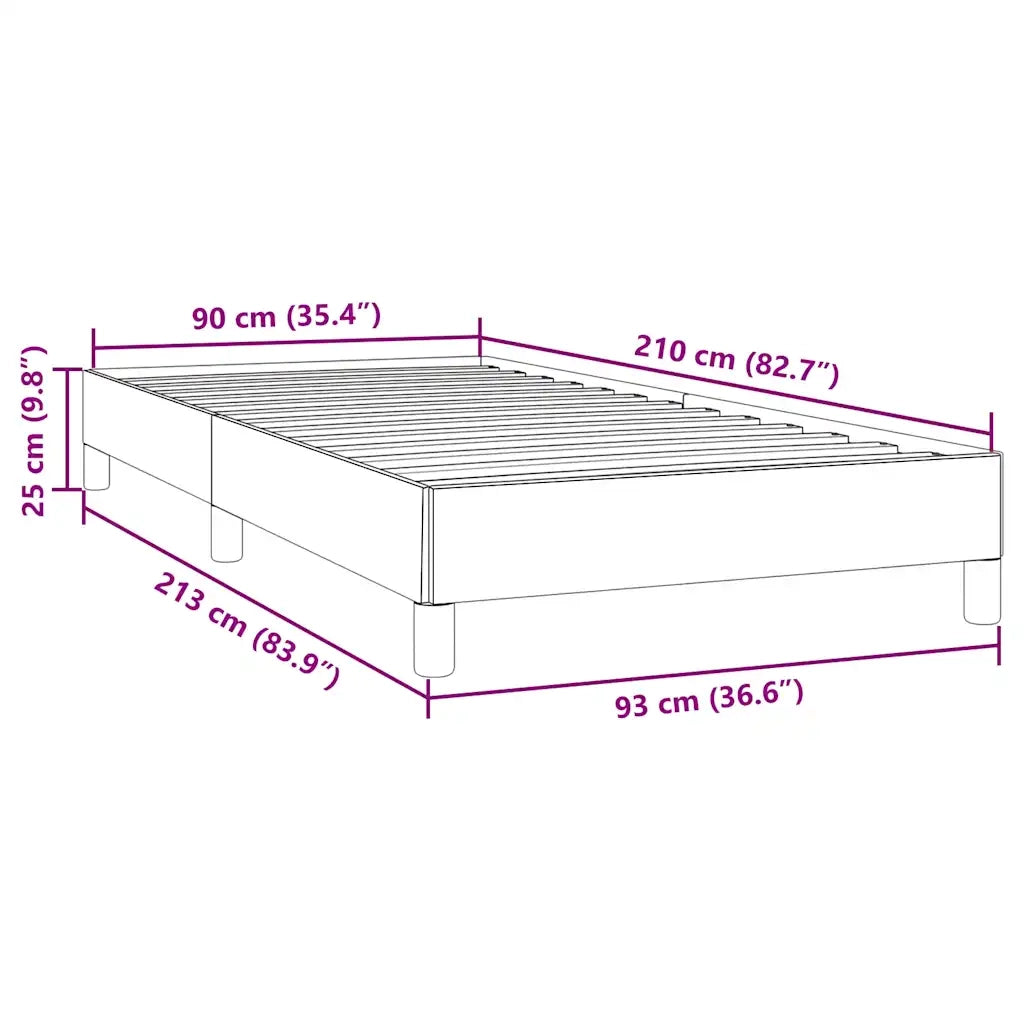 Giroletto a Molle senza Materasso Rosa 90x210 cm in Velluto 3315812