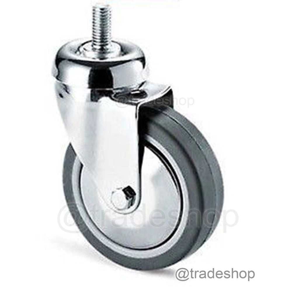 Trade Shop - Ruota Grigia Con Perno Tbf Cebora Diametro 60 80 100 125 Per Carrelli Peesanti -    -80 Mm   -