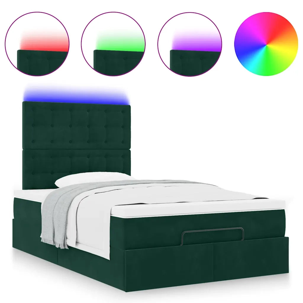 Struttura Letto Pouf con Materassi 120x190 cm Velluto 3314453
