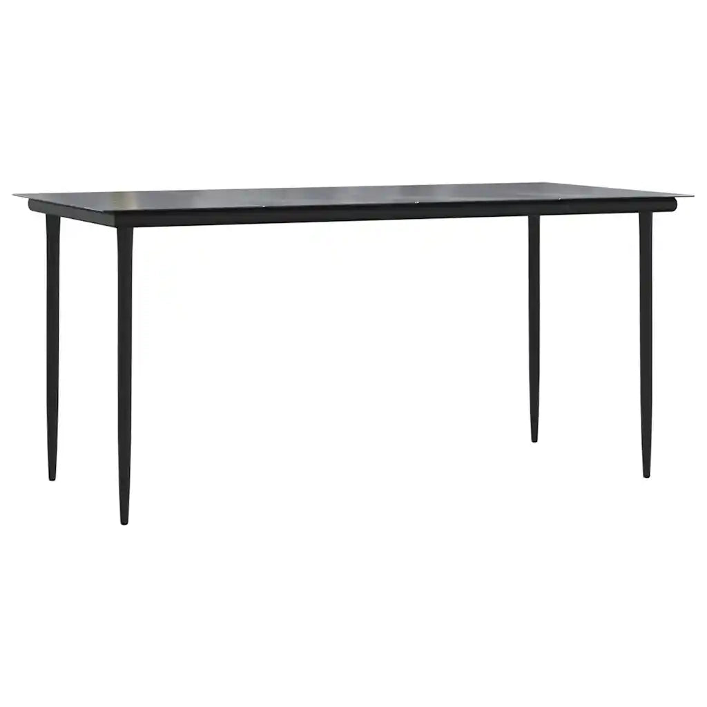 Set da Pranzo da Giardino con Cuscini 5 pz Polyrattan Vetro 3334467