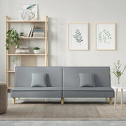 Divano Letto Grigio Chiaro in Tessuto 351900