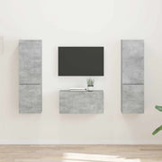 Set mobile TV 5 pcs Grigio cemento Legno multistrato 3409099